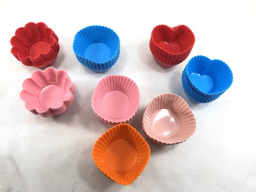 Molde Muffins Silicona Individual X12 Unidades Goma Cupcakes