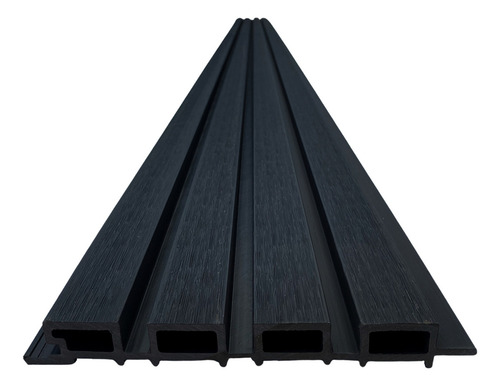 Painel Ripado Wpc Externo Cores Kit 5 Un - 2,90m X 20cm Cor Preto Teca