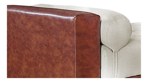 Recamier Félix King Size 195cm Corano Nozes E Linho Bege-adj