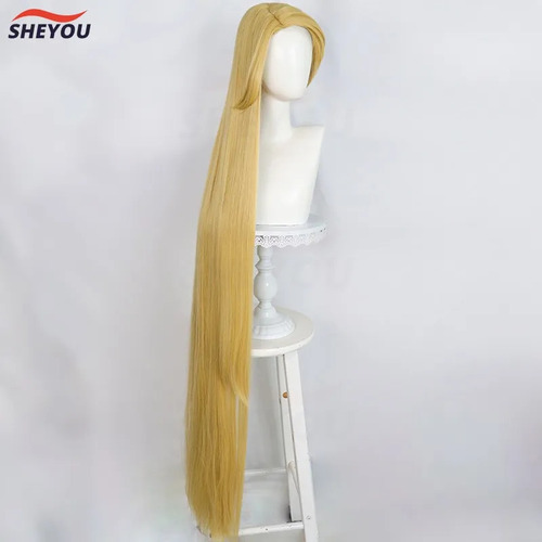 Peluca Rapunzel De Cosplay De Princesa Recta Y Enredada