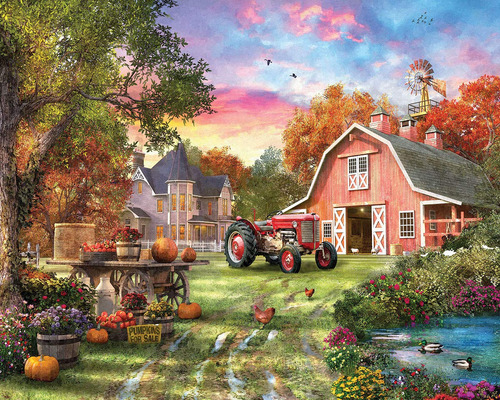 White Mountain Puzzles Farm Life - Rompecabezas De 1000 Piez