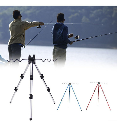 Soporte De Pesca Onda Azul Trípode Plegable Ajustable