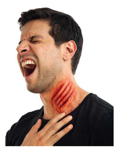 Aplicación Herida Rasgada Látex Para Disfraz Halloween