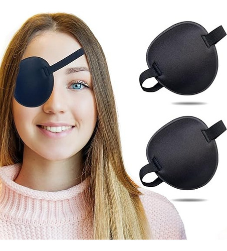 D Parches Negros Ajustables For Ambliopía O Ojo Vago