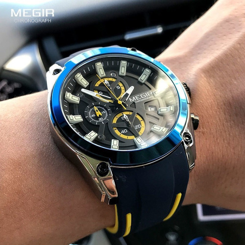 Reloj Cronógrafo Luminoso De Cuarzo Megir