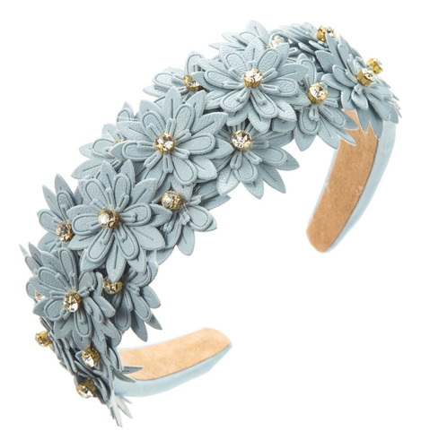 (w) Diadema Con Flores De Múltiples Capas Soft And Com