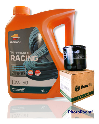 Aceite Repsol 10w50 4 Litros Sintético Filtro Benelli