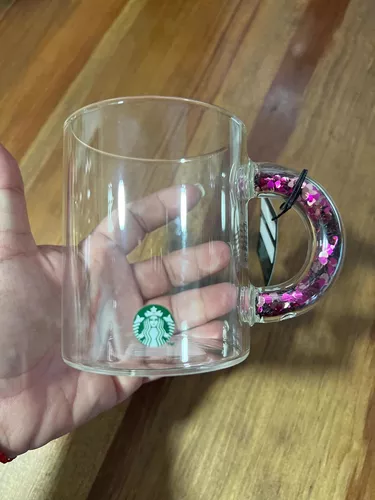 Taza Starbucks Cristal San Valentín Asa Corazones