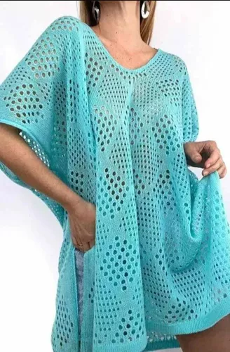 Poncho Vestido Playero Mujer Ultima Moda Outfit De Playa