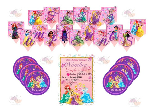 Kit Imprimible Princesas Disney