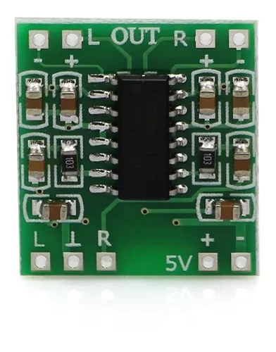 5Pcs 2X3W Mini PAM8403 Audio clase D Amplificador Board 2.5-5V entrada PQ