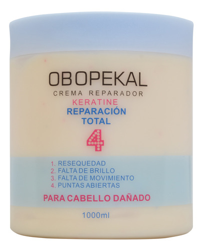 Obopekal Crema Reparacion Total 4 1000ml Cabello Dañado