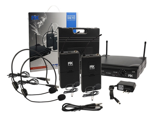 Kit 4 Microfones Alta Qualidade S/ Fio Headset Longo Alcance