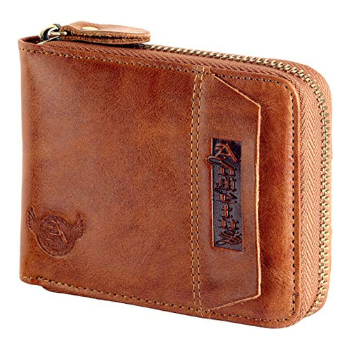 Admetus Cartera De Cuero Genuino Para Hombre, Corta, De Piel