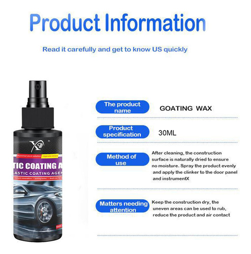 Restaurador De Exteriores De Automóviles Con Revestimiento,