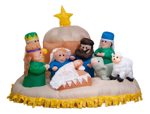 Pesebre O Nacimiento Inflable Navidad Santa Niño Jesus
