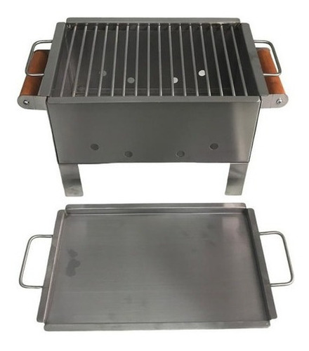 Mini Asador De Carbón Portátil Acero Inoxidable