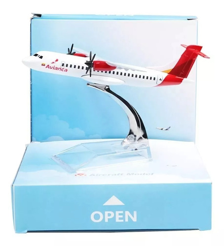 Avion Avianca Colombia Atr Blanco 14 Cm , Coleccion