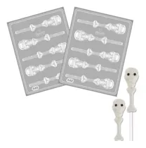 Comprar Set X2 Molde Acetato Para Chupetin Calavera Chocolate