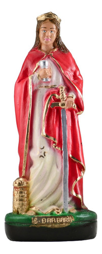 Imagem Santa Barbara Escultura Em Gesso Estatua Católica
