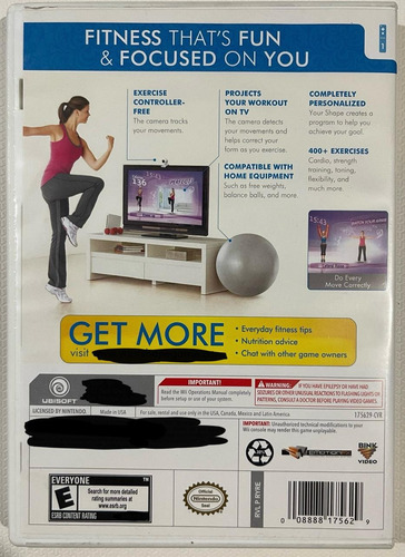 Videojuego Your Shape Featuring Jenny Mc Carthy Wii Original (Usado)