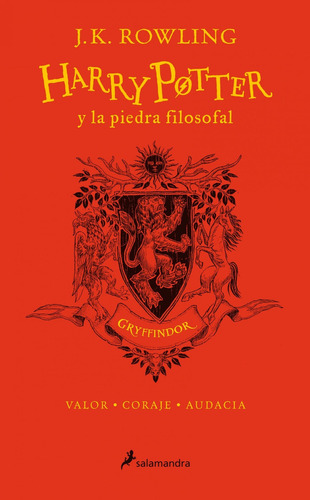 Harry Potter y la piedra filosofal ( Harry Potter 1 ): Edición Gryffindor del 20º aniversario, de Rowling, J. K.. Serie Harry Potter Editorial Salamandra Infantil Y Juvenil, tapa dura en español, 2018