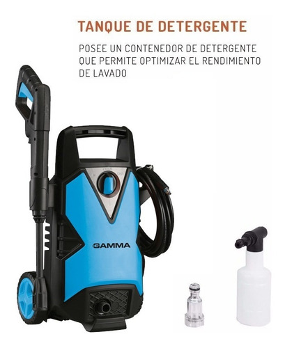 Hidrolavadora Gamma 127 Autostop 100 Bar 1400w Elite + Guantes 2 Años Garantia