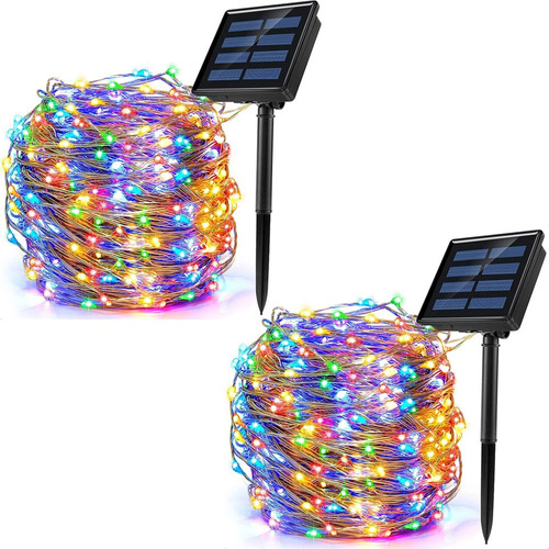 2x30m Serie Solar Luces Navidad Fiesta Tira (60m) J