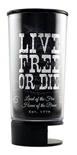Live Free Or Die Spit Bud Portable Spittoon With Can Opener: