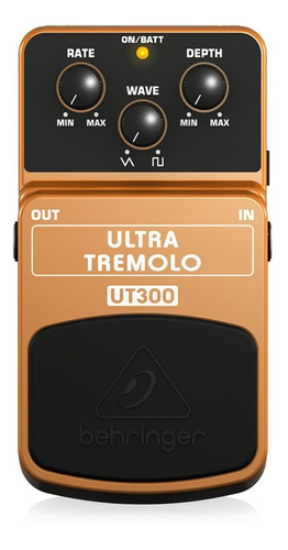 Pedal Guitarra Behringer Ut300 Efecto Ultra Tremolo Color Dorado