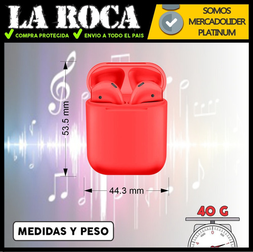 Airpod Bluetooth Auricular Inear Carga Inalambrica Cuotas