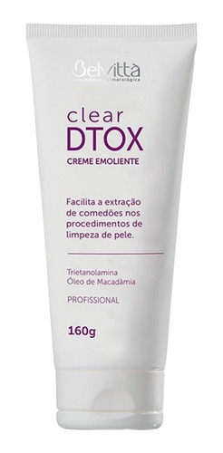 Amolecedor Creme Emoliente Belvitta 160g Trieta Limpeza Pele