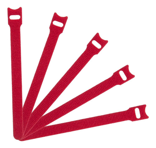 Amarra Cable Velcro Rojo 20 Unidades Cinta Amarracable