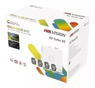 Kit Cctv 4 Cámaras Color Vu 1080p Dvr 4ch Hikvision