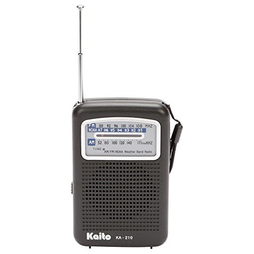 Radio De Bolsillo Am/fm Noaa Kaito Ka210, Negro