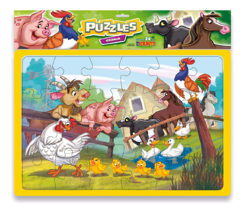 Duravit 003 Rompecabeza Puzzle Animales Granja X24 Piezas 