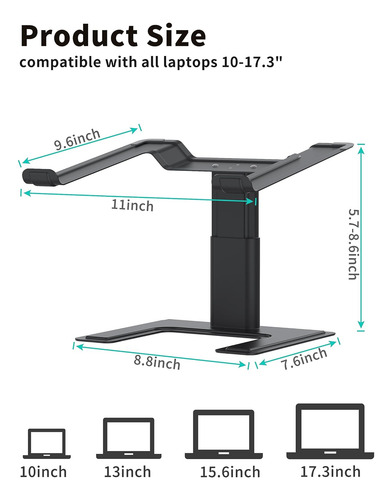 Soporte Para Computadora Portátil Para Escritorio, Altura Aj