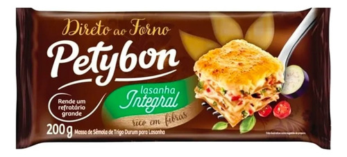 Massa de Lasanha Integral Petybon 200g