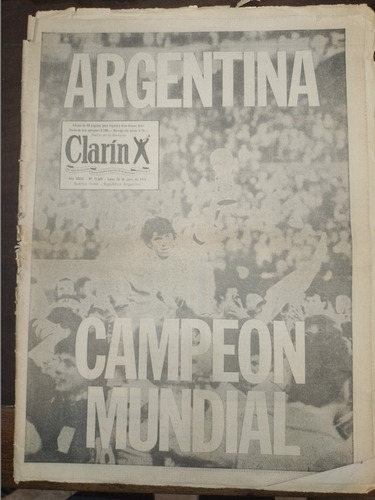 Diario * Clarin * Argentina Campeon Mundial 1978
