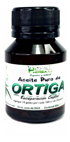 Aceite De Ortiga 50 Ml Natural Puro. Con Gotero