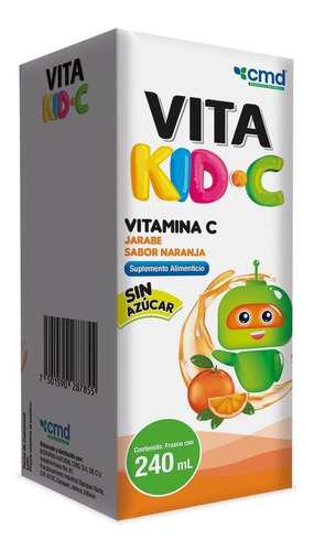 Vita Kid C Jarabe C/240 Ml / Vitamina C / Sin Azúcar Cmd