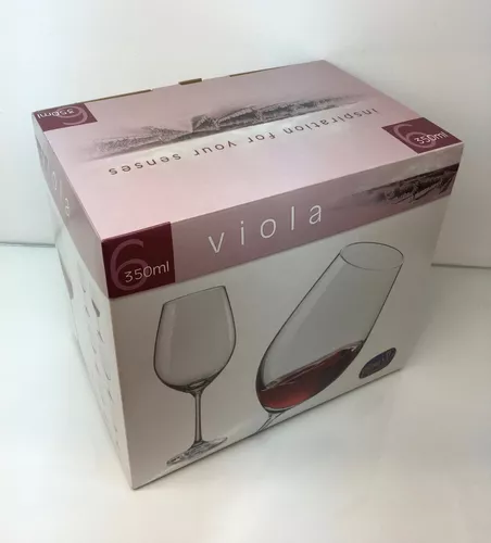 Set X 2 Copa Vino Tinto Cristal Bohemia Original Viola 450ml