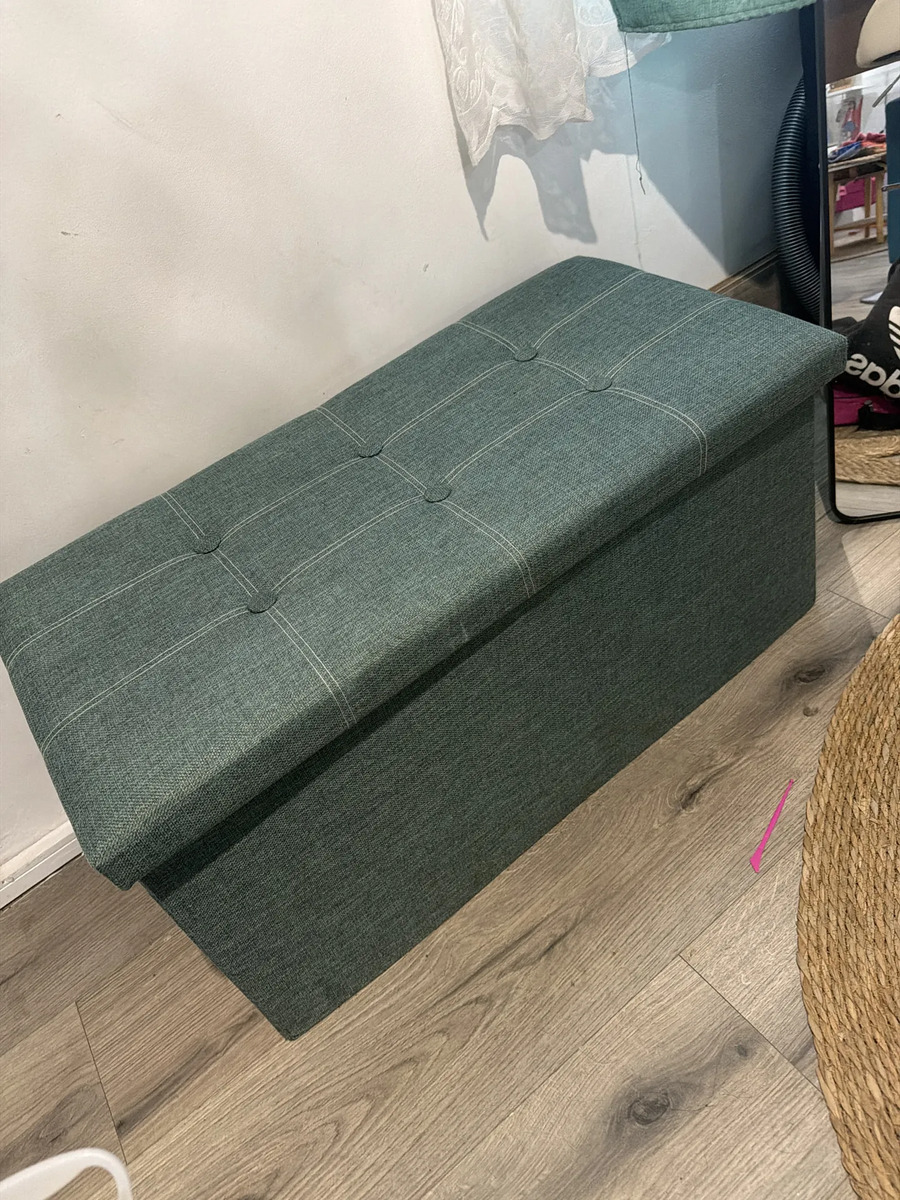 Foto real de Baúl Acolchado Organizador Almacenamiento Plegable 76x38cm
