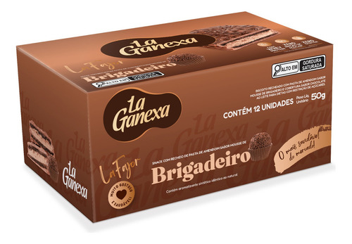 La Fajor Brigadeiro Com Whey Protein 12x50g La Ganexa