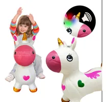 Comprar Montable Pony Unicornio Inflable Brinca Luz Sonido Blanco Ro