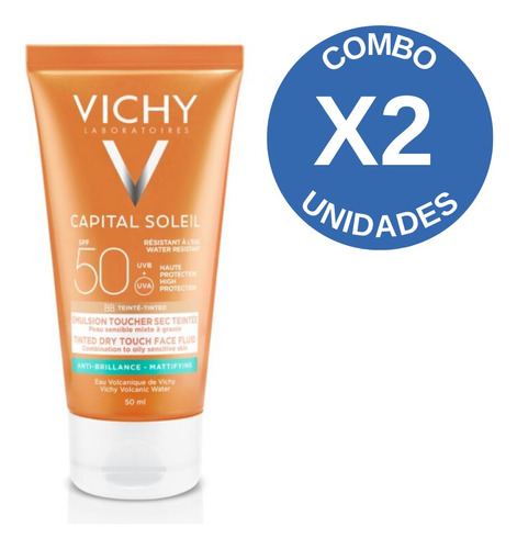 Pack X2 Vichy Capital Soleil Fps50 Bb Color Toque Seco