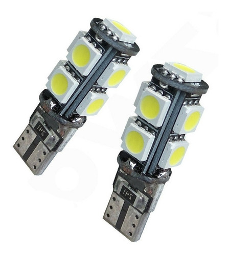 Kit Ampolletas Luces Led Auto T10 Led Cola Pescado 9 Led