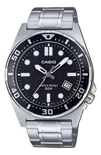 Relógio Casio Middle East & África Mtd-135d-1avdf-sc Prata E Preto
