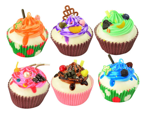 Cupcake Learning Toys Simulation Cupcake Fake Fruit 6 Unidad