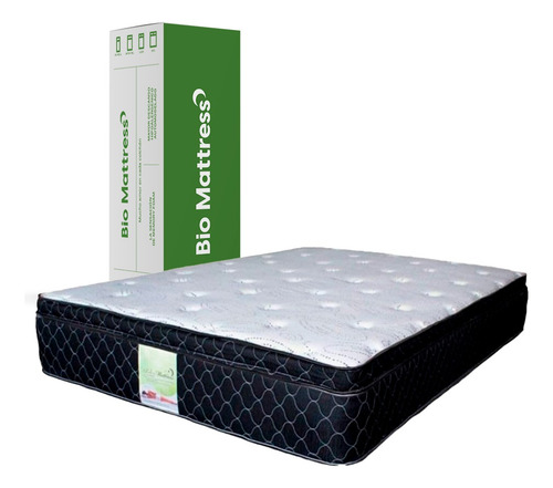 Colchón King Size De Resortes Firme Madrid Bio Mattress Color Negro
